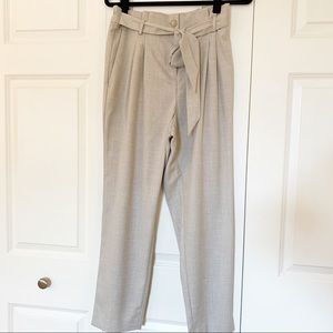 NWT LOFT size medium slim neutral paper-bag pants